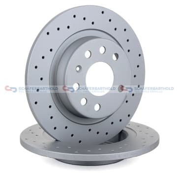 Bromsskiva, Bakaxel — Bakaxel från Autofrance