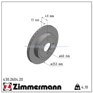 Bromsskiva, Framaxel — Framaxel från Autofrance