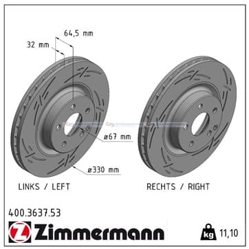 Bromsskiva, Framaxel — Framaxel från Autofrance