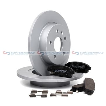 Bromssats, skivbroms, Bakaxel — Bakaxel från Autofrance