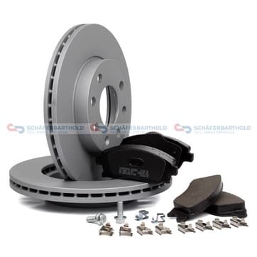 Bromssats, skivbroms, Framaxel, inre — Framaxel, inre från Autofrance