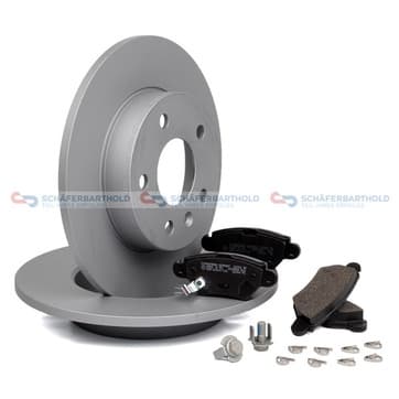 Bromssats, skivbroms, Bakaxel — Bakaxel från Autofrance