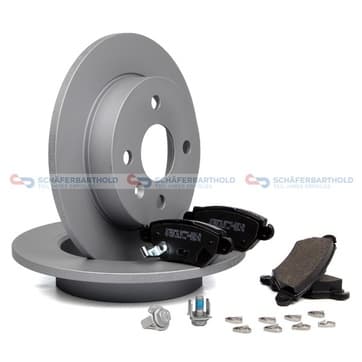 Bromssats, skivbroms, Bakaxel — Bakaxel från Autofrance