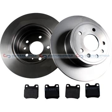 Bromssats, skivbroms, Bakaxel — Bakaxel från Autofrance