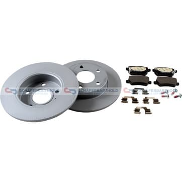 Bromssats, skivbroms, Bakaxel — Bakaxel från Autofrance