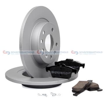 Bromssats, skivbroms, Bakaxel — Bakaxel från Autofrance