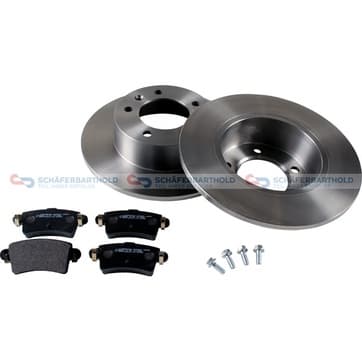 Bromssats, skivbroms, Bakaxel — Bakaxel från Autofrance