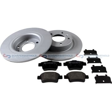 Bromssats, skivbroms, Bakaxel — Bakaxel från Autofrance