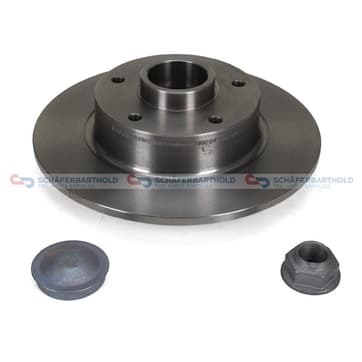 Bromsskiva, Bakaxel — Bakaxel från Autofrance