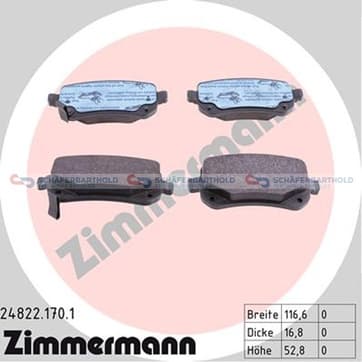 Bromsbeläggssats, Bakaxel — Bakaxel från Autofrance