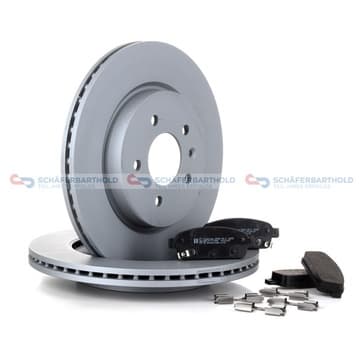 Bromssats, skivbroms, Bakaxel, inre — Bakaxel, inre från Autofrance