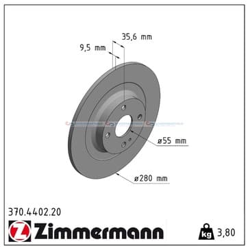 Bromsskiva, Bakaxel — Bakaxel från Autofrance
