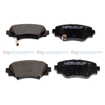 Bromsbeläggssats, Bakaxel — Bakaxel från Autofrance