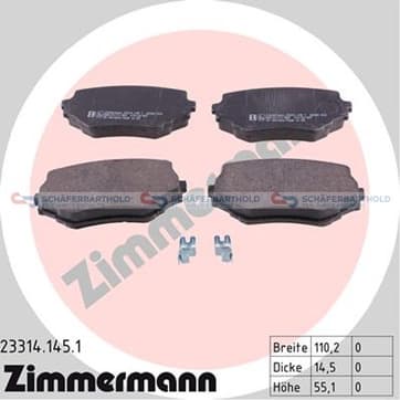Bromsbeläggssats, Framaxel — Framaxel från Autofrance