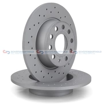 Bromsskiva, Bakaxel — Bakaxel från Autofrance