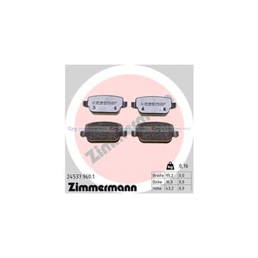 Bromsbeläggssats, Bakaxel — Bakaxel från Autofrance