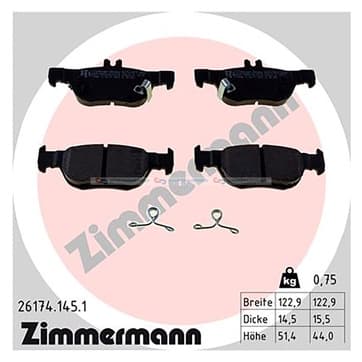 Bromsbeläggssats, Bakaxel — Bakaxel från Autofrance