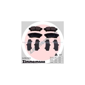 Bromsbeläggssats, Bakaxel — Bakaxel från Autofrance