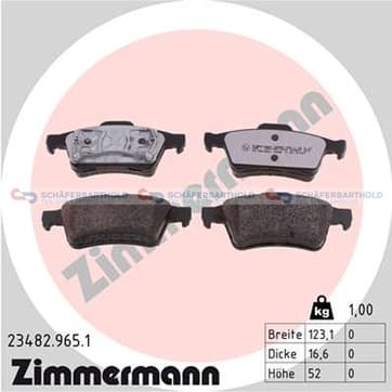 Bromsbeläggssats, Bakaxel — Bakaxel från Autofrance