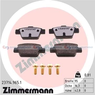 Bromsbeläggssats, Bakaxel — Bakaxel från Autofrance