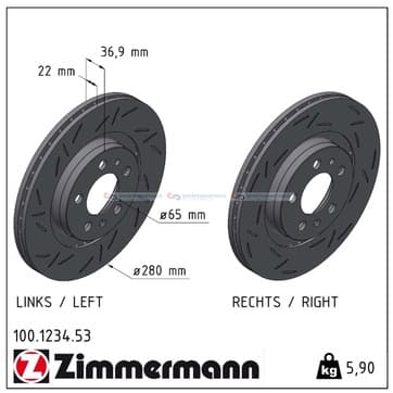 Bromsskiva, Framaxel — Framaxel från Autofrance