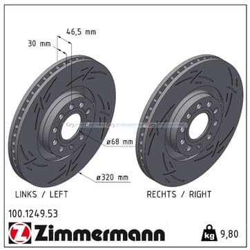 Bromsskiva, Framaxel — Framaxel från Autofrance