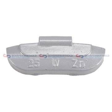 Balansvikt 100x 25g Zink grau från Autofrance