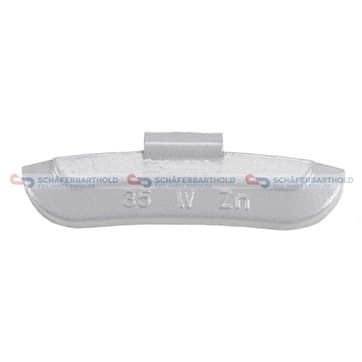 Balansvikt 50x 35g Zink grau från Autofrance