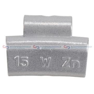 Balansvikt 100x 15g Zink grau från Autofrance