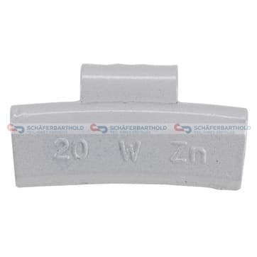 Balansvikt 100x 20g Zink grau från Autofrance