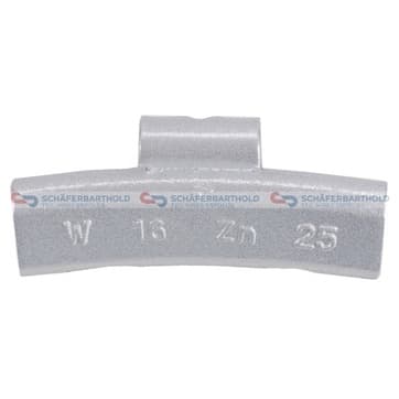 Balansvikt 100x 25g Zink grau från Autofrance