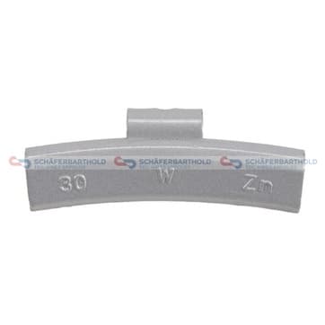 Balansvikt 100x 30g Zink grau från Autofrance