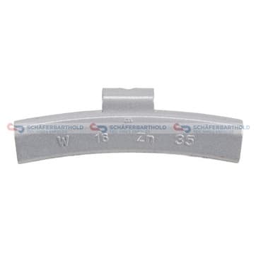 Balansvikt 50x 35g Zink grau från Autofrance