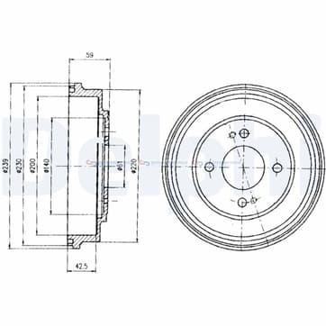 Bromstrumma 43 4 Ø-239mm från Autofrance