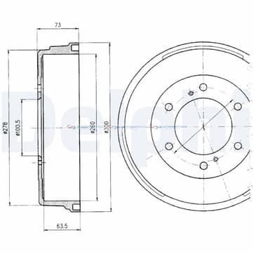 Bromstrumma 64 6 Ø-300mm från Autofrance