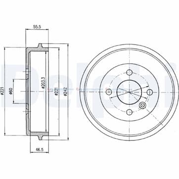 Bromstrumma 47 4 Ø-242mm från Autofrance