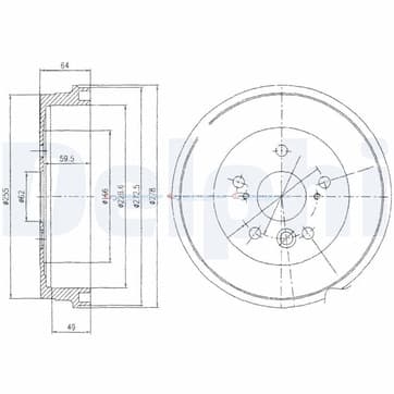 Bromstrumma 51 5 Ø-273mm från Autofrance