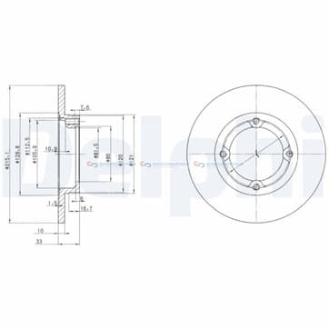 Bromsskiva ytterø-215mm från Autofrance