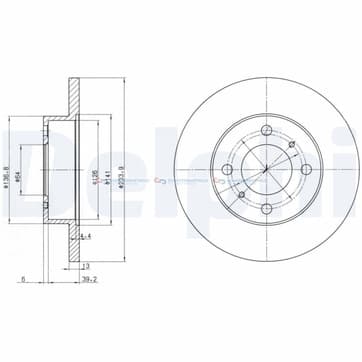 Bromsskiva ytterø-234mm från Autofrance