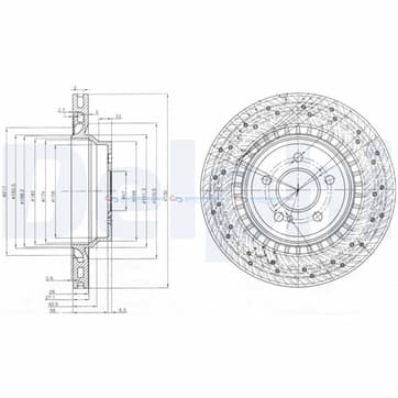 Bromsskiva ytterø-330mm från Autofrance