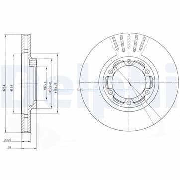 Bromsskiva ytterø-254mm från Autofrance