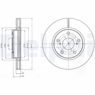 Bromsskiva ytterø-275mm från Autofrance