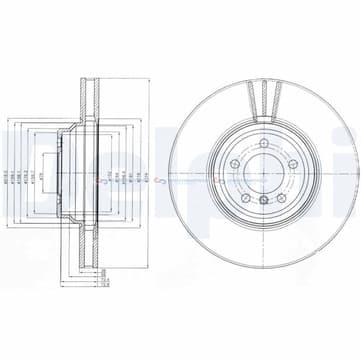 Bromsskiva ytterø-374mm från Autofrance