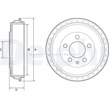 Bromstrumma 46 5 Ø-250mm från Autofrance