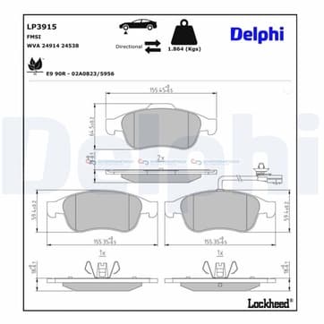 Bromsbeläggssats från Autofrance