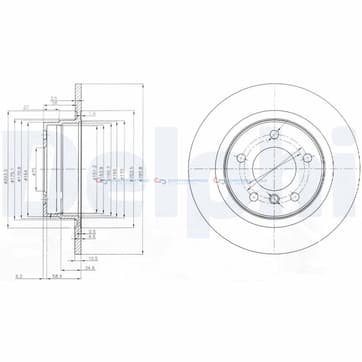 Bromsskiva ytterø-296mm från Autofrance