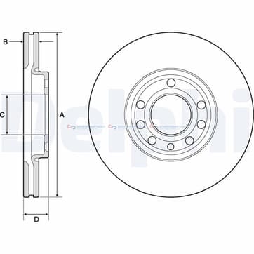 Bromsskiva ytterø-285mm från Autofrance
