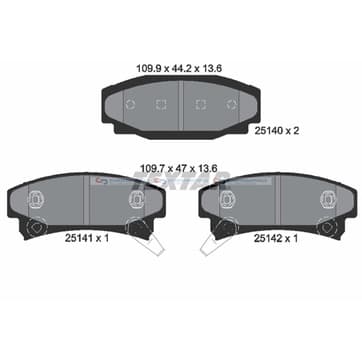 Bromsbeläggssats från Autofrance