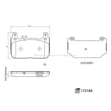 Bromsbeläggssats, Framaxel — Framaxel från Autofrance