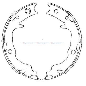 Bromsbandssats, parkeringsbroms 30,5 Ø-167mm